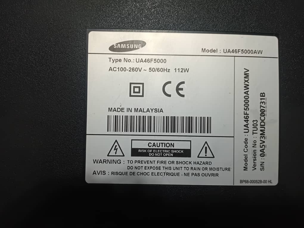 سیتی برد-تلویزیون پنل شکسته سامسونگ UA46F5000